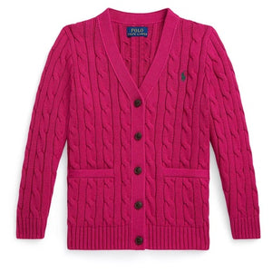 Polo Ralph Lauren Girls' Cable V-Neck Cardigan