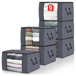 6 Large Clothes Storage Bag Organizers