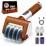 Rechargeable Electric Grill Brush With LED Light