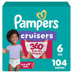 104 Size 6 Pampers Cruisers 360° Diapers