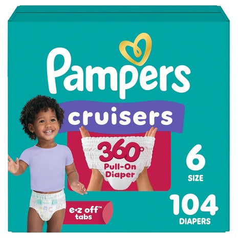 104 Size 6 Pampers Cruisers 360° Diapers