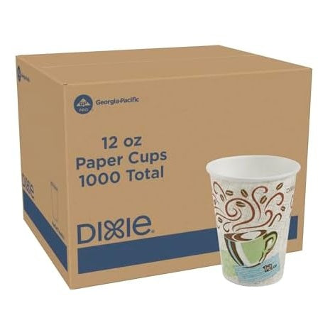 1000 12oz Dixie PerfecTouch Paper Coffee Cups