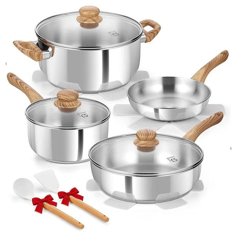 12-Piece Koch Systeme CS Tri-Ply Stainless Steel Cookware Set