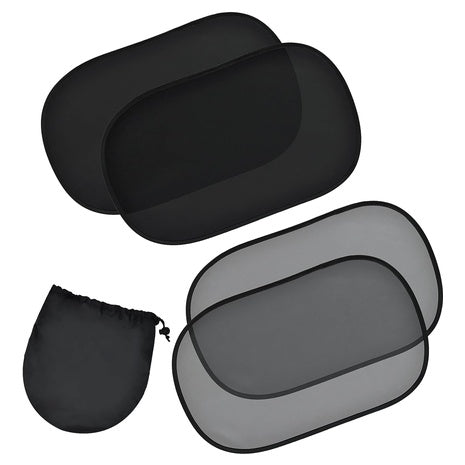4-Pack EcoNour Baby Car Window Shades