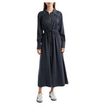 Long Sleeve Zip Up Shirt Dress