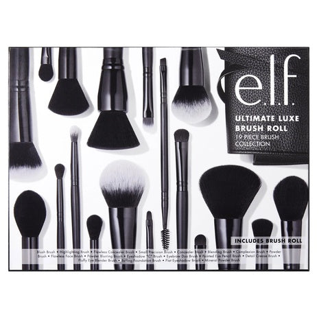 19-Piece e.l.f. Ultimate Luxe Makeup Brush Set with Travel Roll