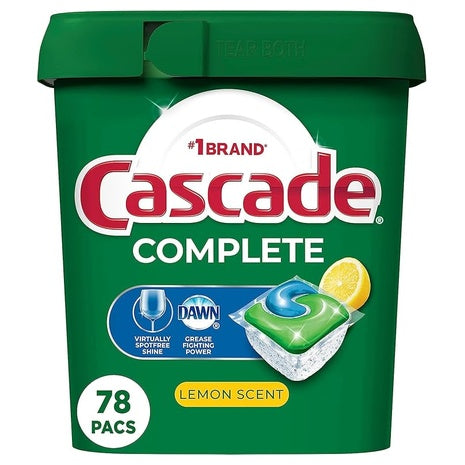 78-Count Cascade Complete Lemon Scent ActionPacs Dishwasher Pods