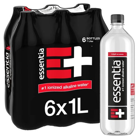 6 Essentia Ionized Alkaline Water Bottles (1L)