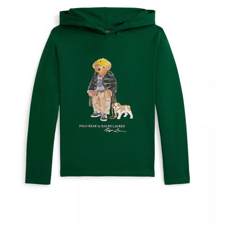 Polo Ralph Lauren Boys Polo Bear Cotton Hooded Tee