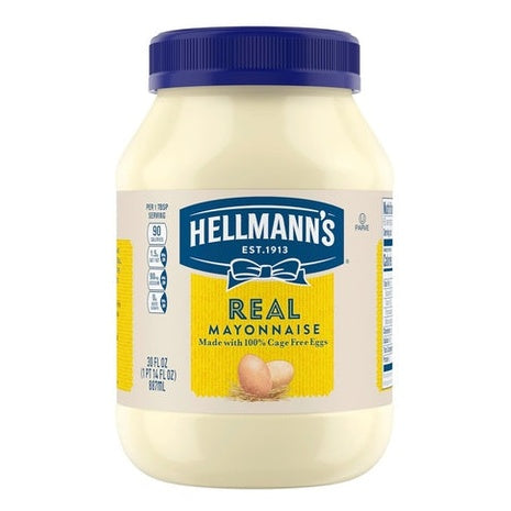 30oz Jar of Hellmann’s Real or Light Mayonnaise