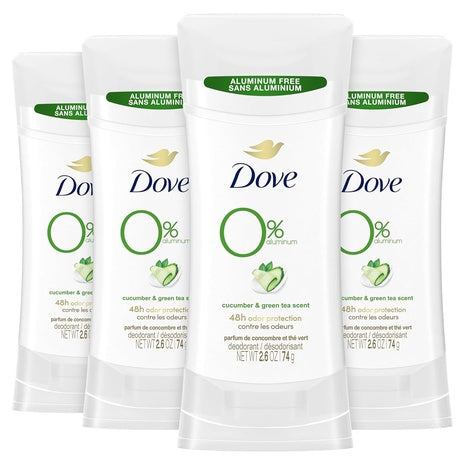 6-Pack Dove 0% Aluminum Deodorant Stick