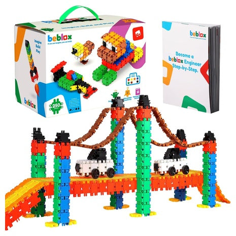 250-Piece Beblox Interlocking Building Blocks Set