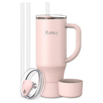 32oz Renoj 100% Spill Resistant Insulated Water Bottle W/ 2 Straws & Silicone Boot