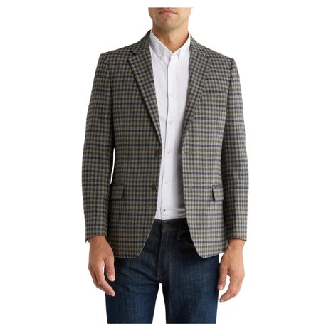 Nautica Men's Modern-Fit Wine Window Tweed Sport Coat