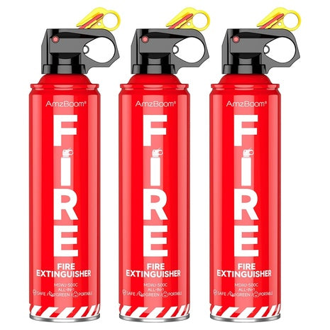3-Pack Compact Fire Extinguishers