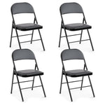 4-Pack PU Leather Padded Folding Chairs