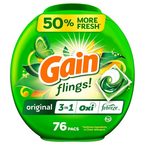 304 Gain Flings Laundry Detergent Pacs