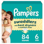 84 Size 6 Pampers Swaddlers Diapers