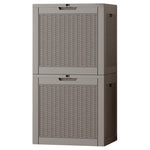 Set Of 2 Resin 31Gal Storage Deck Boxes