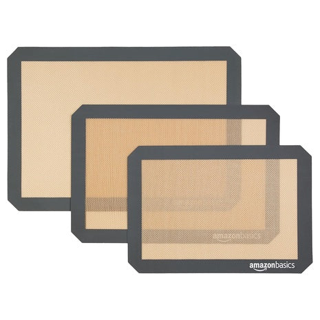 3 Amazon Basics Silicone Non-Stick Baking Mats