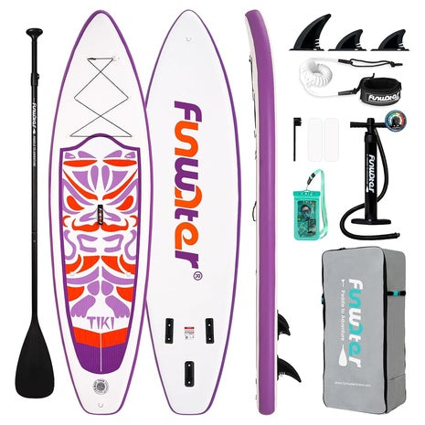 FunWater Inflatable Stand Up Paddle Board With Beginners SUP Accessories