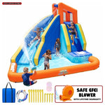Sportspower Big Wave II Inflatable Water Slide with Climbing Wall & Splash Pool