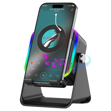 5-in-1 Bluetooth Speaker with Phone Stand