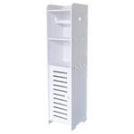 Slim Bathroom Cabinet With Toilet Paper Holder Spindle