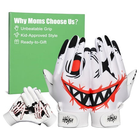 Pixel Panda Non-Slip Youth Football Receiver Gloves