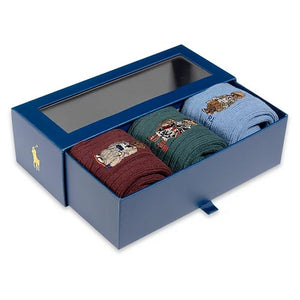 Polo Ralph Lauren Embroidered Bears Socks Gift Box