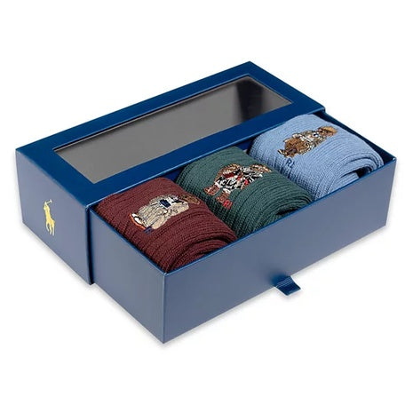 Polo Ralph Lauren Embroidered Bears Socks Gift Box