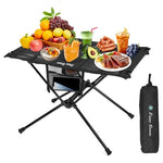 Portable Folding Table with Cup Holders