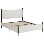 Queen Size Modern Upholstered Corduroy Velvet Platform Bed Frame