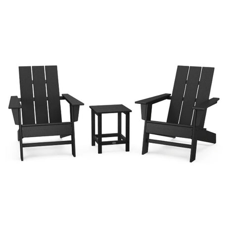 3-Piece Grant Park Plastic Outdoor Patio Adirondack Chairs Set