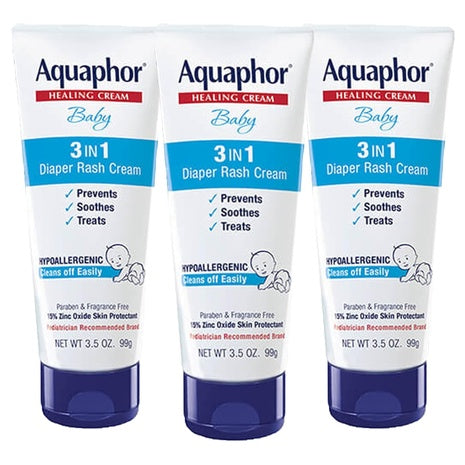 3 Aquaphor 3-in-1 Baby Diaper Rash Cream