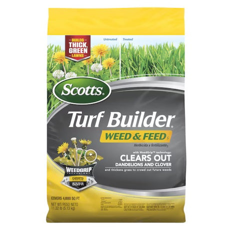 Scotts Turf Builder 11.32-lb 4000-sq Ft 26-0-3 All Purpose Weed And Feed Fertilizer
