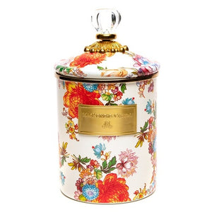 White Flower Market Canister