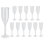12 Plastic Champagne Flutes