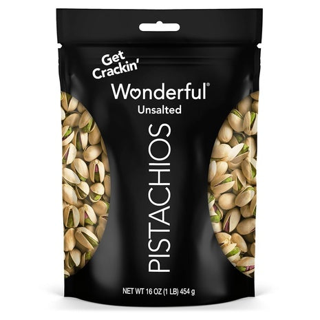 5 Bags 16oz Wonderful Unsalted Pistachios