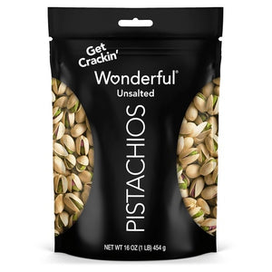 5 Bags 16oz Wonderful Unsalted Pistachios