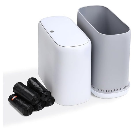 3.1 Gallon Slim Press Top Bathroom Trash Can With Lid