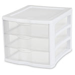 Sterilite 3-Drawer Clear Countertop Unit