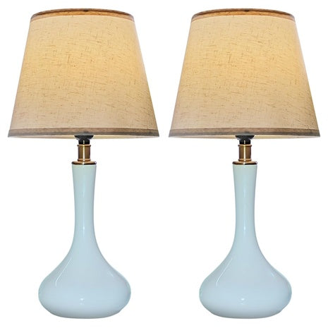 2-Pack Modern Ceramic Lamp with Bulb
