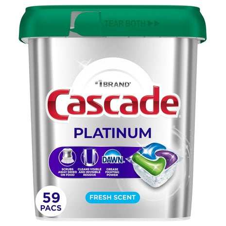 59 Cascade Platinum Dishwasher Pods
