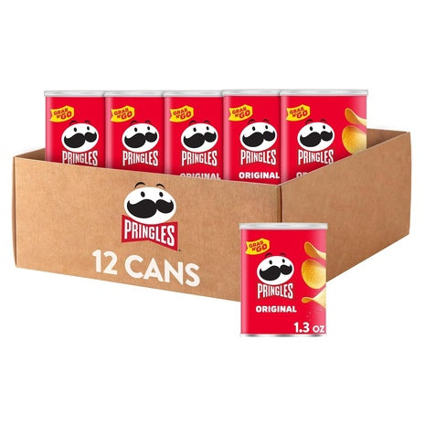 12 Cans Pringles Original Potato Crisps