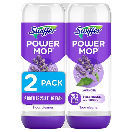 2 Bottles Swiffer PowerMop Lavender Floor Cleaning Solution