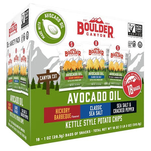 18 Boulder Canyon Kettle Style Potato Chips Variety Pack