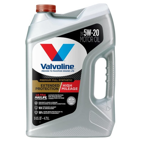 5-Quart Valvoline Extended Protection High Mileage 5W-20 Full Synthetic Motor Oil