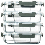 8-Pack Glass Airtight Food Storage Containers (30 Oz)