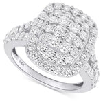 Lab Grown Diamond Halo Cluster Ring